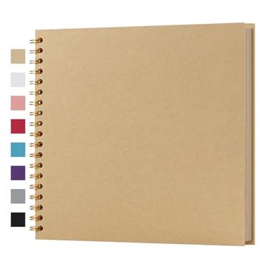 potricher DIY Scrapbook Album, 10x10 Inch, Kraft Paper