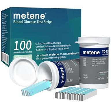 Metene TD-4116 Blood Glucose Test Strips, 100 Count | Mubboo