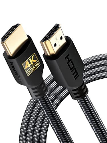 PowerBear 4K HDMI cable with braided nylon and gold-plated connectors