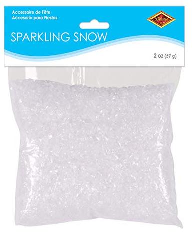 Beistle Sparkling Snow, 2 oz White Glitter Flakes | Mubboo