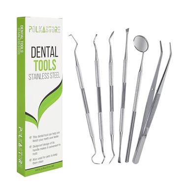 Dental Tools 6-Pack Stainless Steel Teeth Cleaning Kit | Mubboo