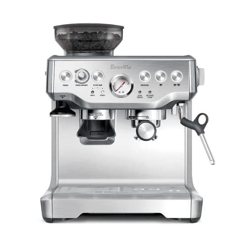 Breville Barista Express BES870XL brushed stainless steel espresso machine with integrated grinder