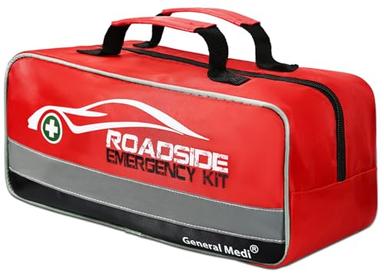 General Medi 127-Pieces Roadside Car Emergency Kit | Mubboo