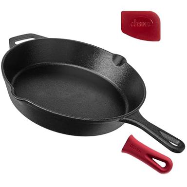 Cuisinel 12-Inch Cast Iron Skillet with Assist Handle | Mubboo
