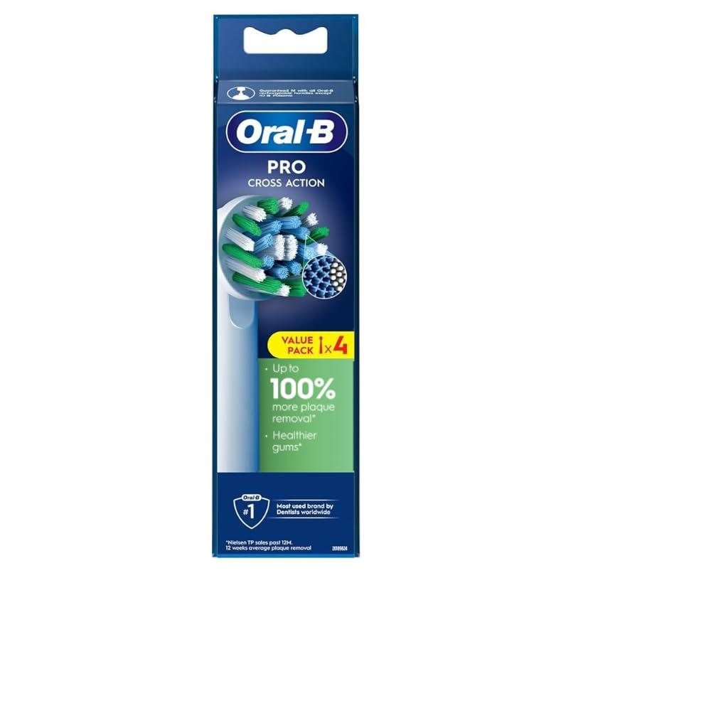 Oral B Cross Action replacement toothbrush heads, 4 count pack