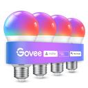 Govee Smart Light Bulbs, Color Changing Light Bulb, Work with Alexa and Google Assistant, 16 Million Colors RGBWW, WiFi & Bluetooth LED Light Bulbs, Music Sync, A19, 800 Lumens, 4 Pack | Mubboo
