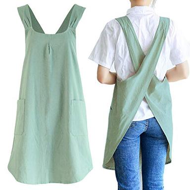 NEWGEM Japanese Linen Cross Back Apron