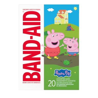 Band-Aid Brand Adhesive Bandages for Kids, Peppa Pig, 20 Count | Mubboo
