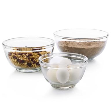 Libbey Baker's Basics 3-Piece Glass Mixing Bowls | Mubboo