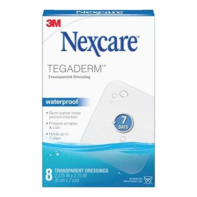 Nexcare Tegaderm Waterproof Transparent Dressing, 8 Count | Mubboo
