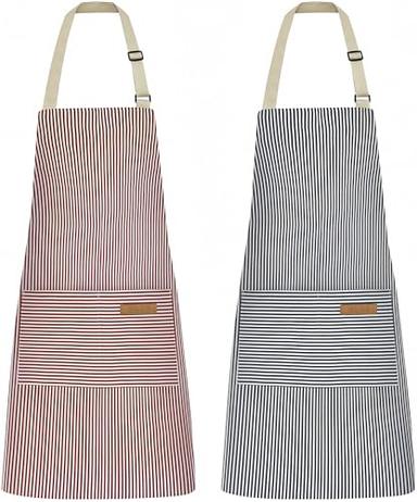 NLUS 2 Pack Kitchen Cooking Aprons