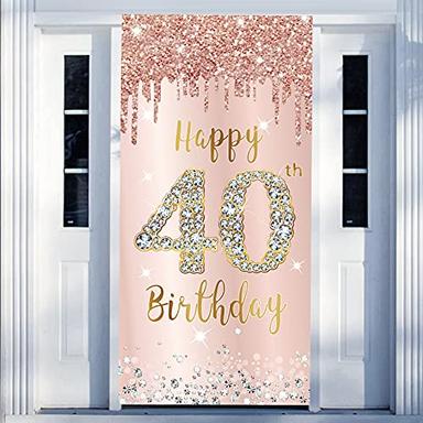 Excelloon 40th Birthday Door Banner