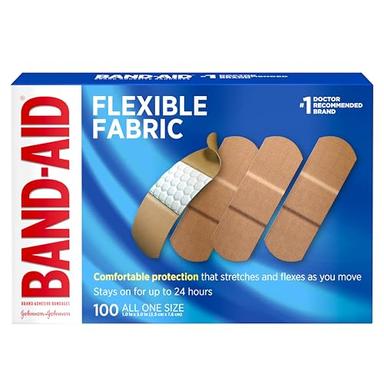 Band-Aid Flexible Fabric Adhesive Bandages (100 Count) | Mubboo