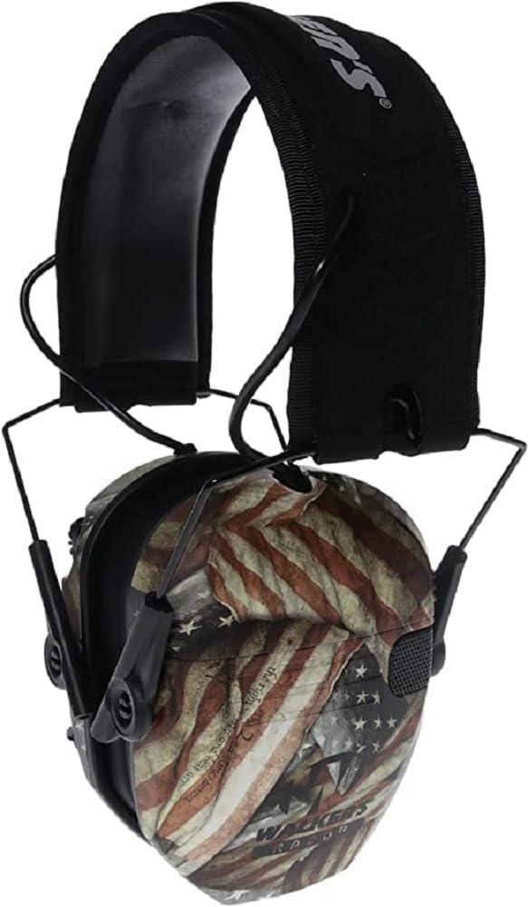 Walker's Hunting Earmuffs with US Flag design