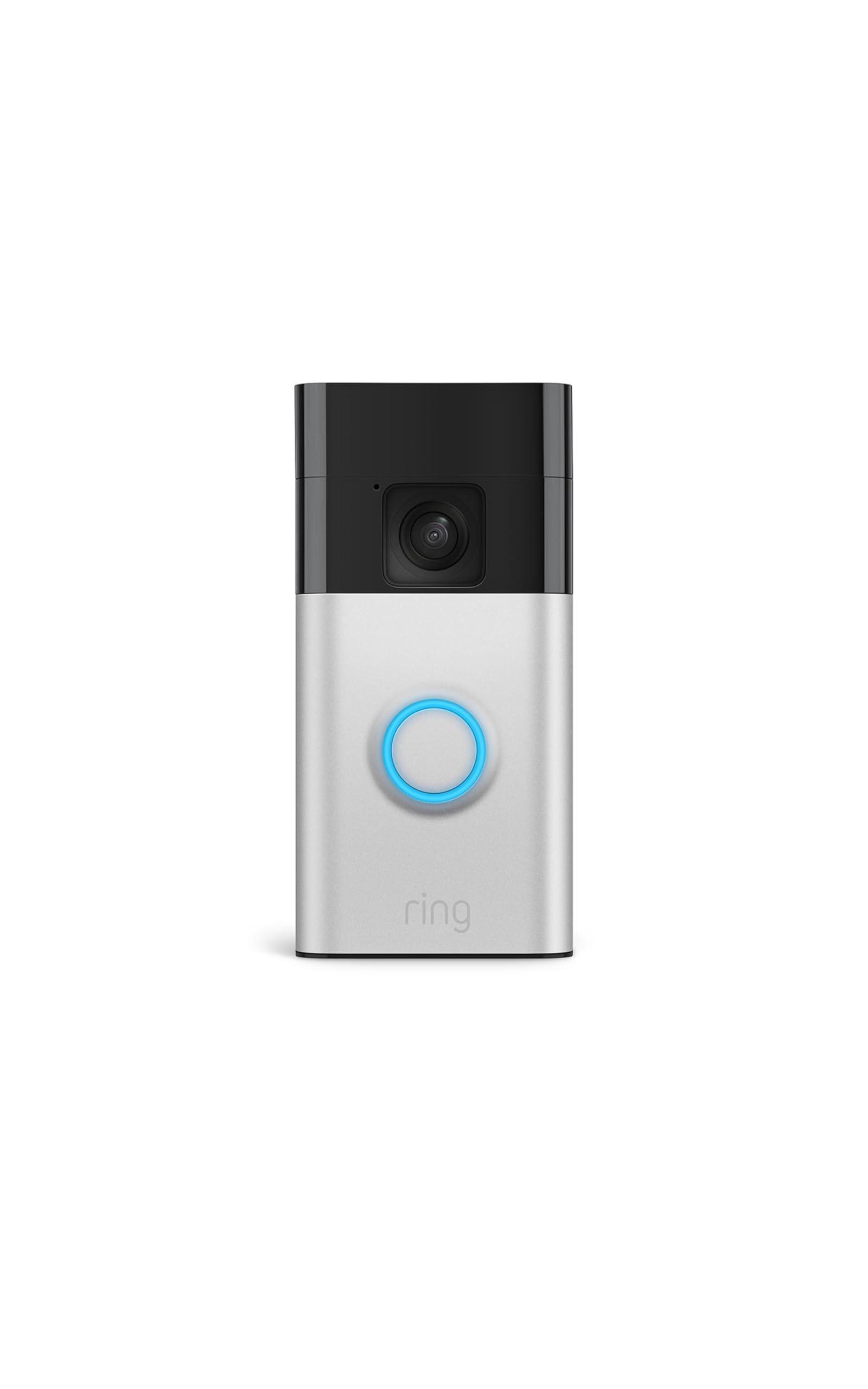 Ring Battery Doorbell in satin nickel finish