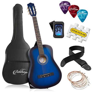 Ashthorpe 38-Inch Beginner Acoustic Guitar Kit | Mubboo
