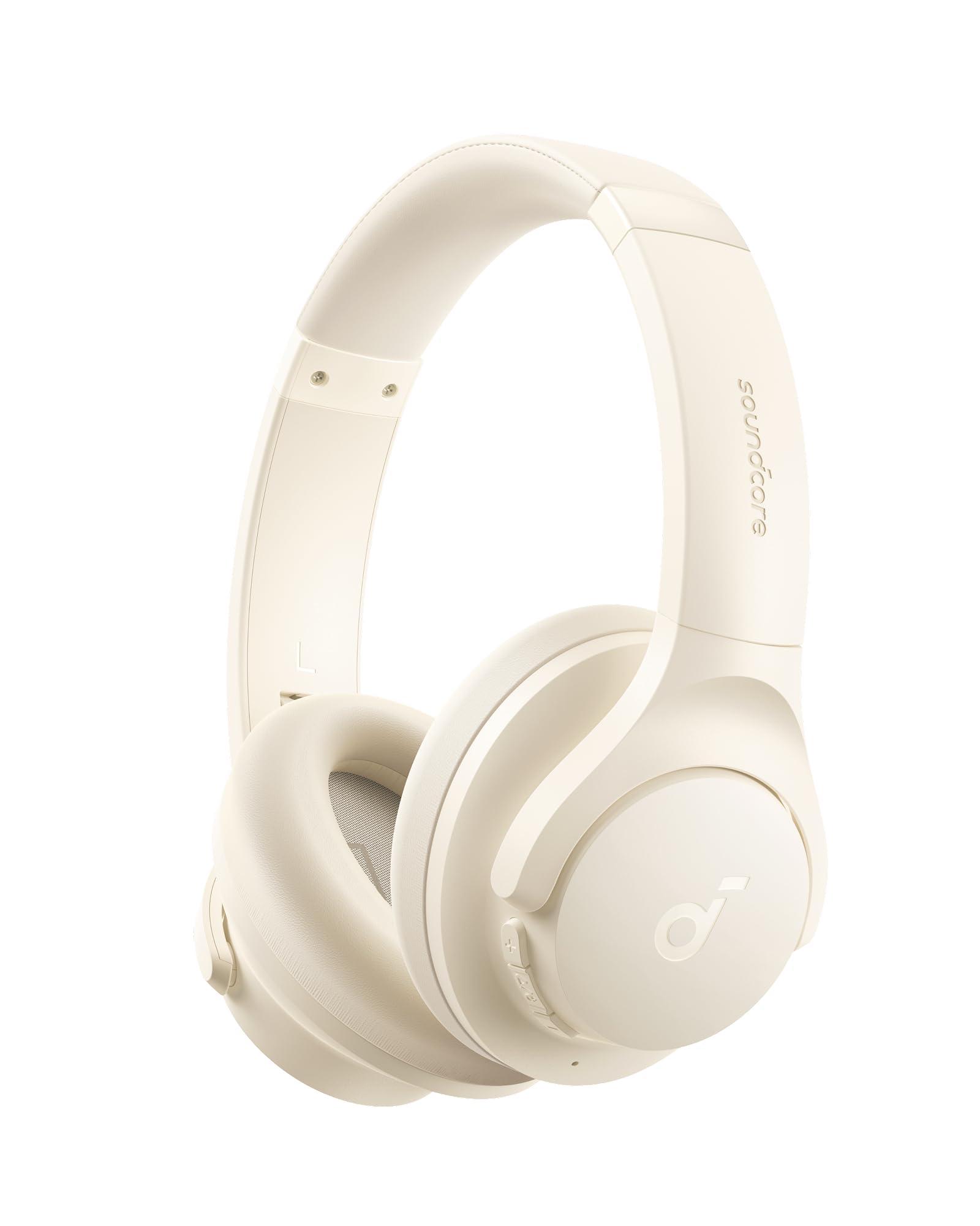 Soundcore by Anker Q20i Hybrid Active Noise Cancelling Headphones in almond white