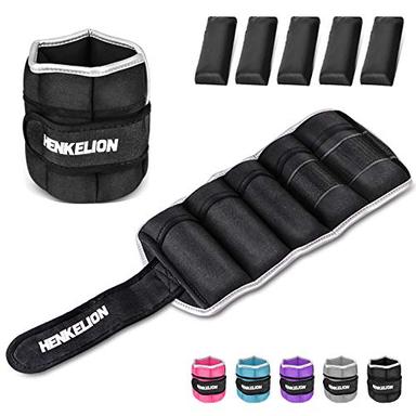 Henkelion Adjustable Ankle Weights, 4 lbs Pair | Mubboo