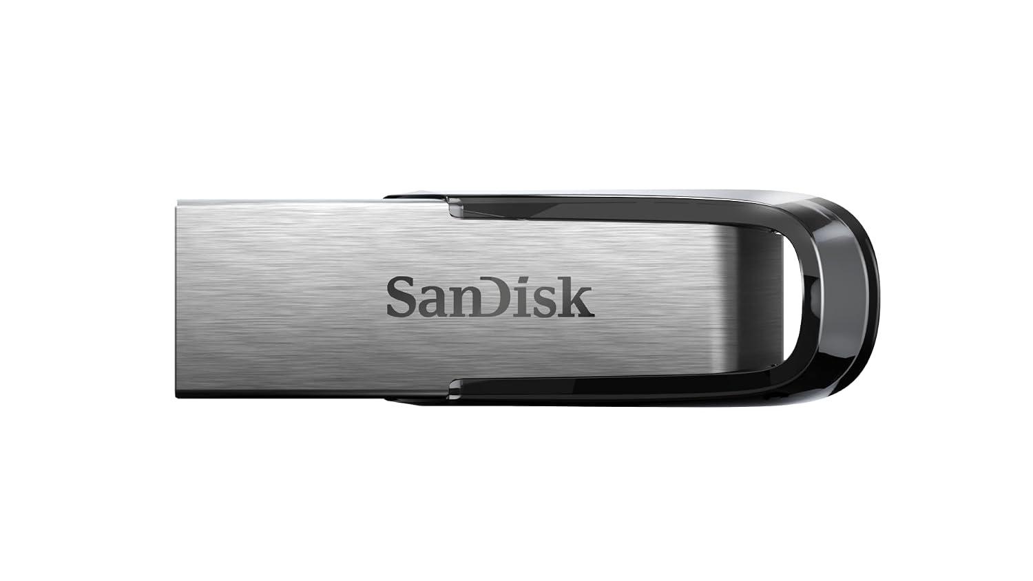 SanDisk Ultra USB Flash Drive, showing metal casing and USB connector