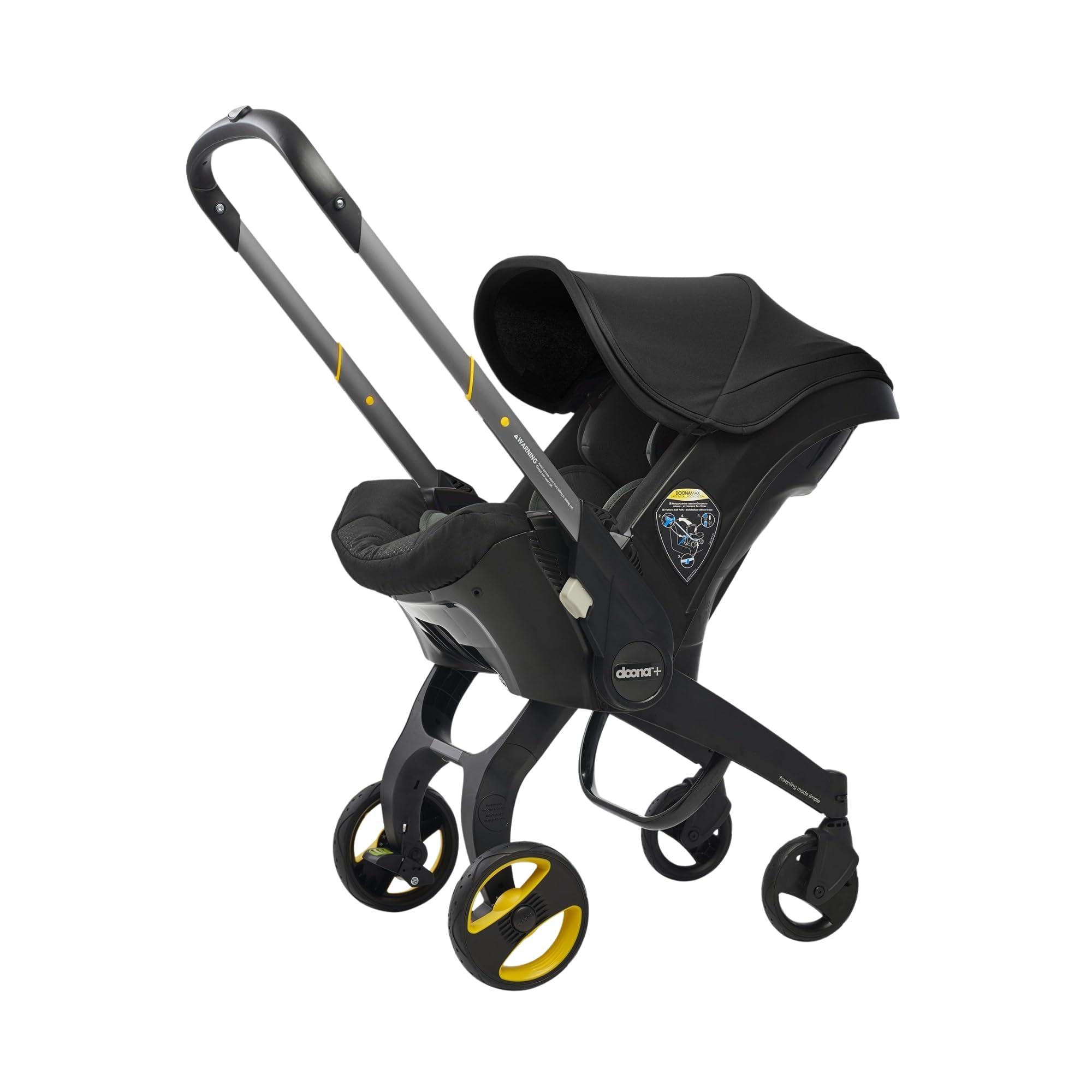 Doona Car Seat & Stroller in Nitro Black on a clean background