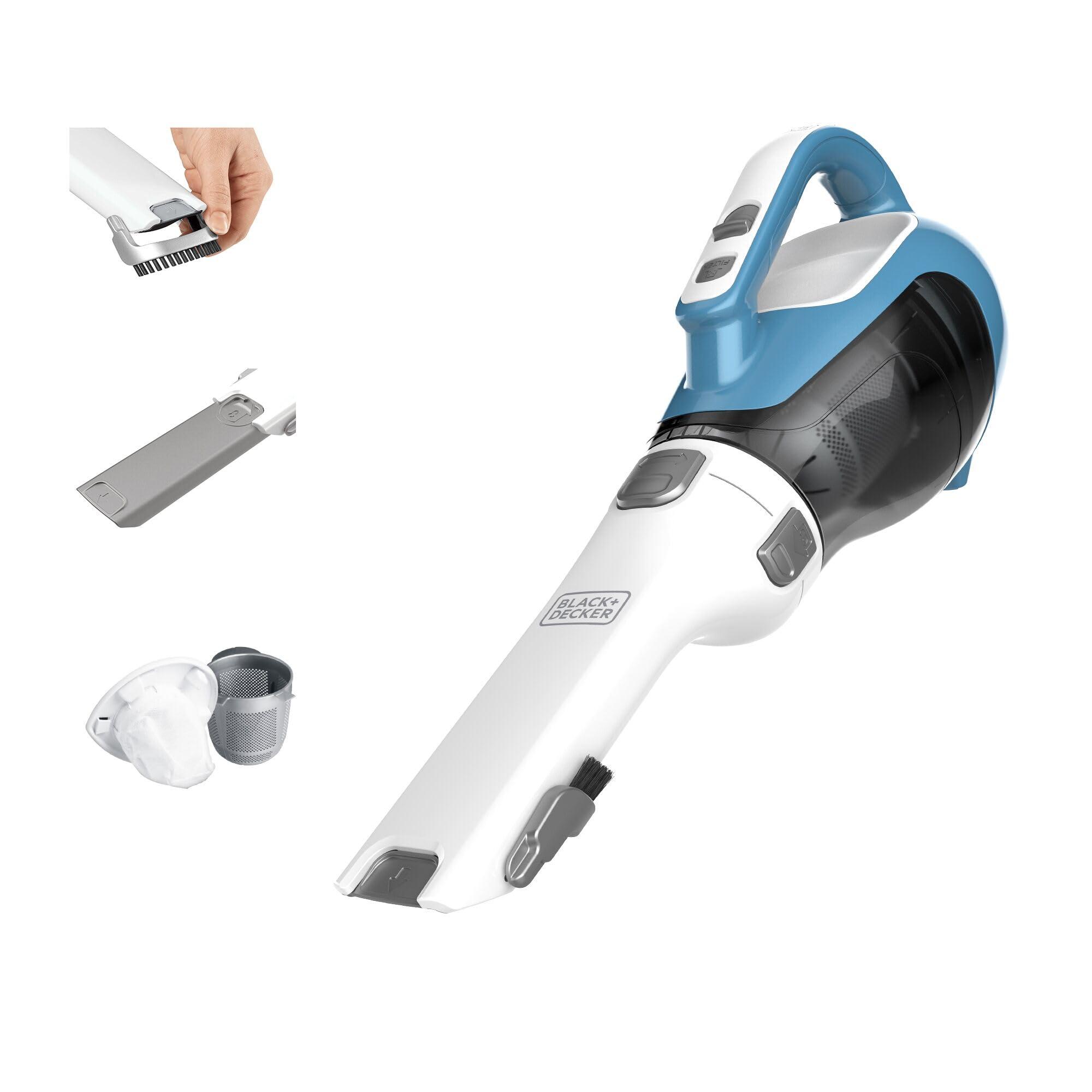 BLACK+DECKER dustbuster AdvancedClean handheld vacuum with crevice tool and charging station