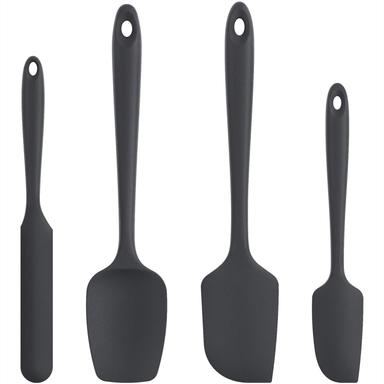U-Taste 600°F Heat Resistant Silicone Spatula Set, Black