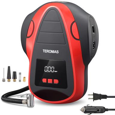 TEROMAS Tire Inflator Portable Air Compressor, DC/AC | Mubboo