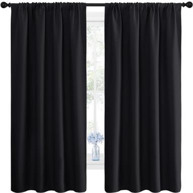 NICETOWN Rod Pocket Blackout Curtains 42x63 (2 Panels)
