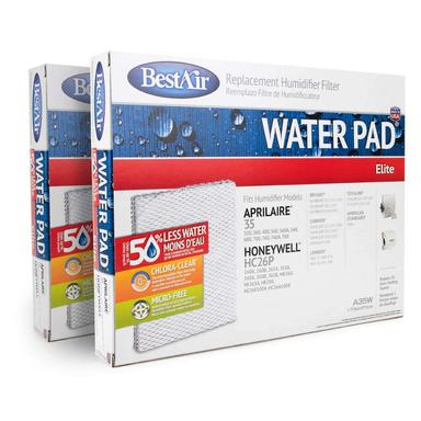 BestAir Replacement Humidifier Filter Water Pad Elite A35W (2 Pack) | Mubboo