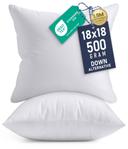 Utopia Bedding 18x18 Pillow Inserts, Set of 2, White – Indoor Decorative Throw Pillows for Bed, Sofa & Couch – Soft, Supportive & Fluffy Cushion Inserts