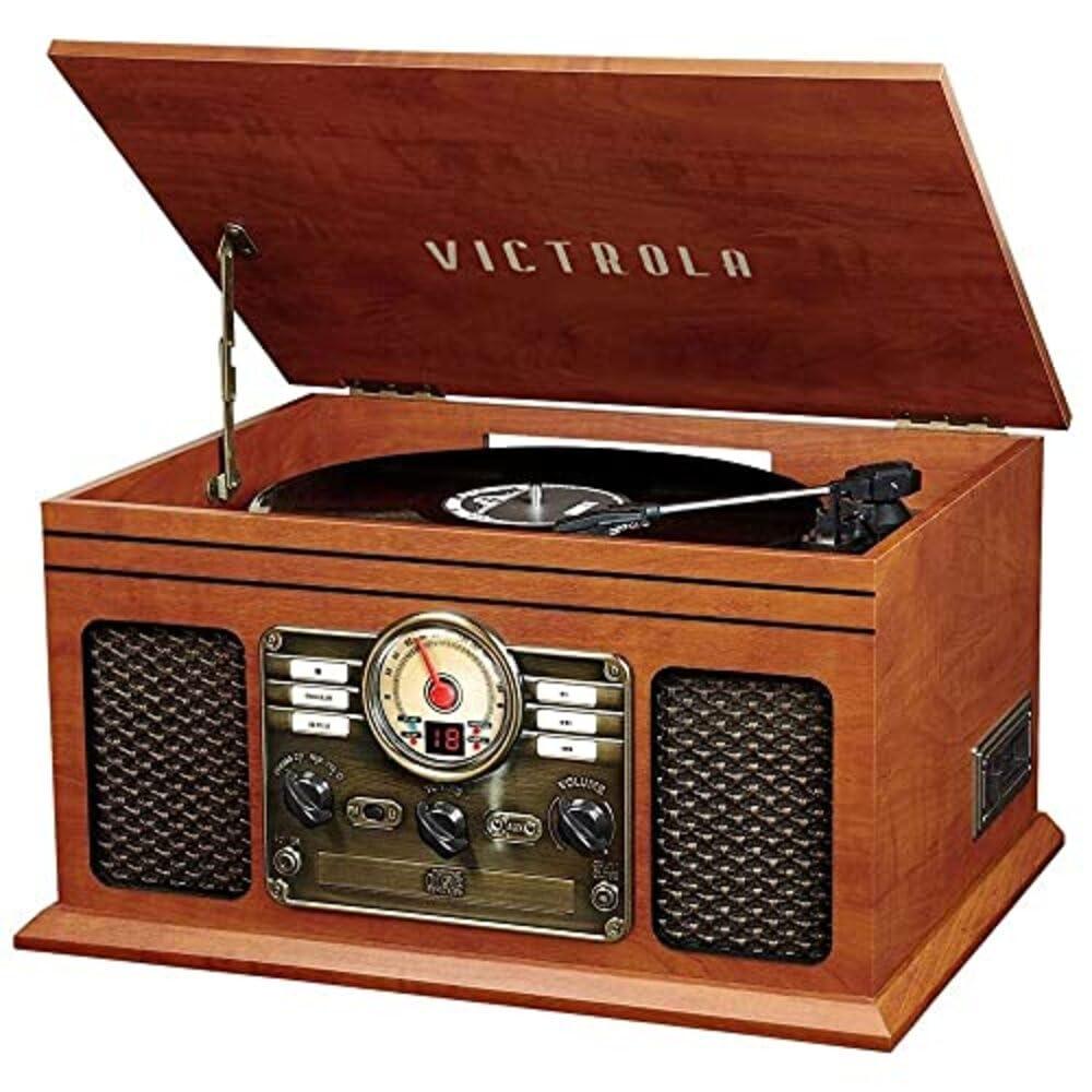 Victrola The Quincy 6-in-1 Bluetooth Record Player with Built-in Speakers
