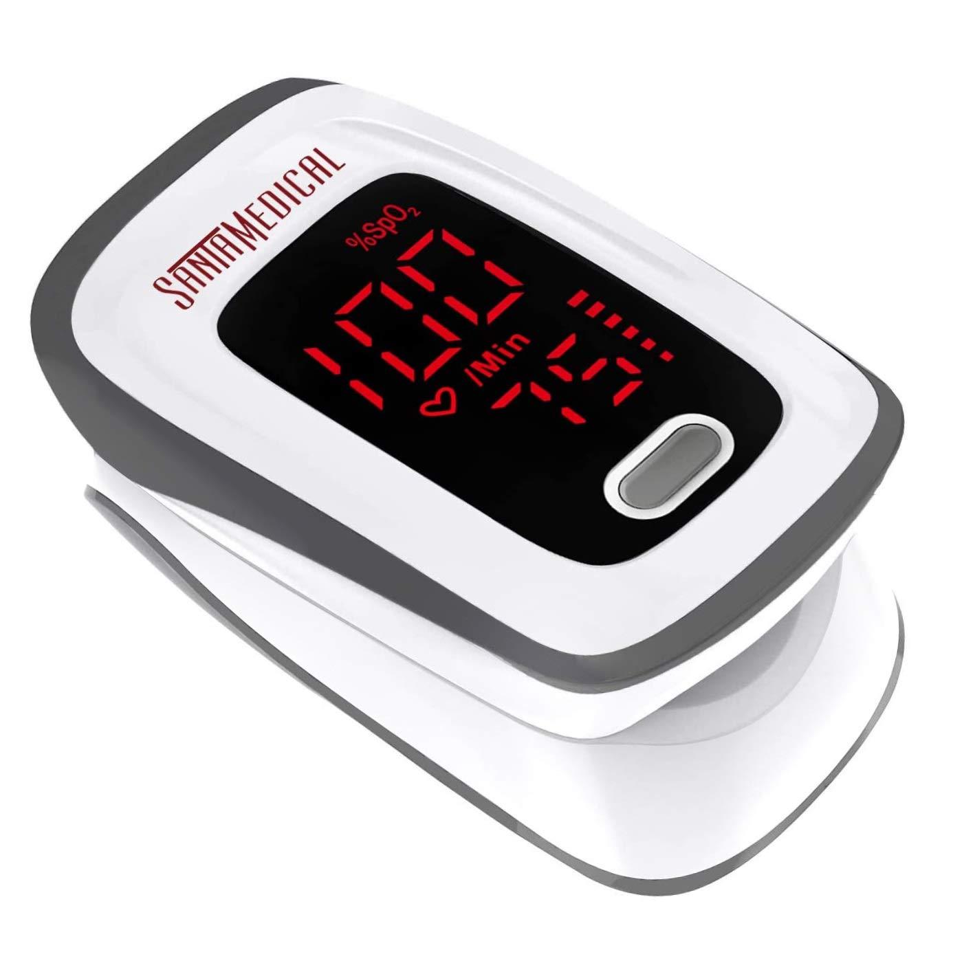 Santamedical Fingertip Pulse Oximeter with LED display and carry case