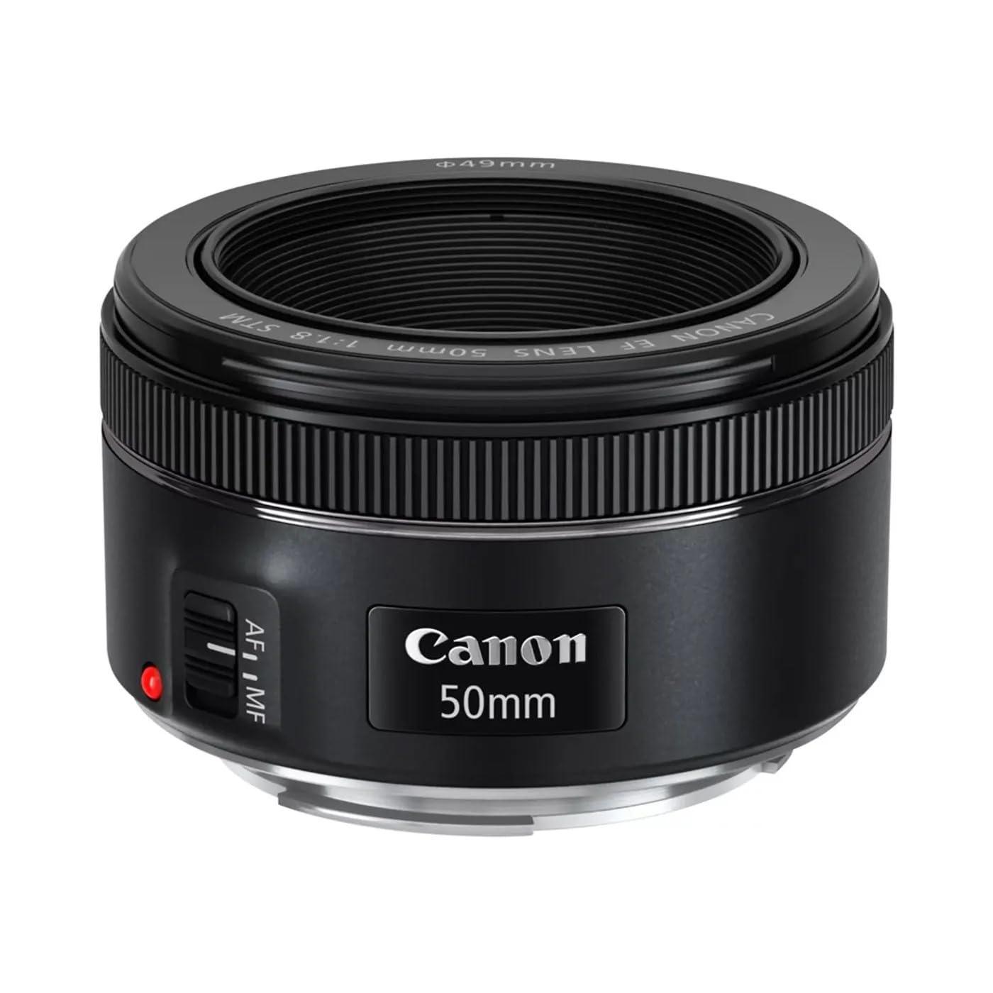 Canon EF 50mm f/1.8 STM lens front view