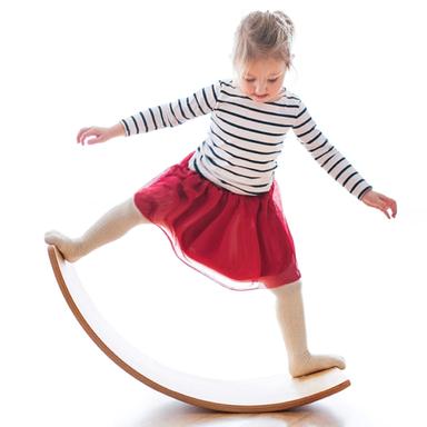 Gentle Monster Wobble Balance Board, Wooden Montessori Toy Rocker Board