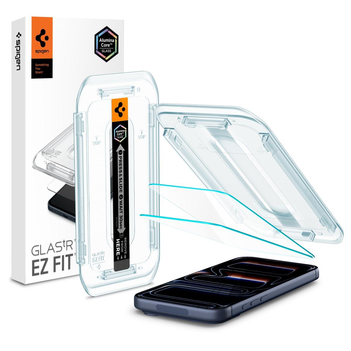Spigen AluminaCore Tempered Glass screen protector box and packaging