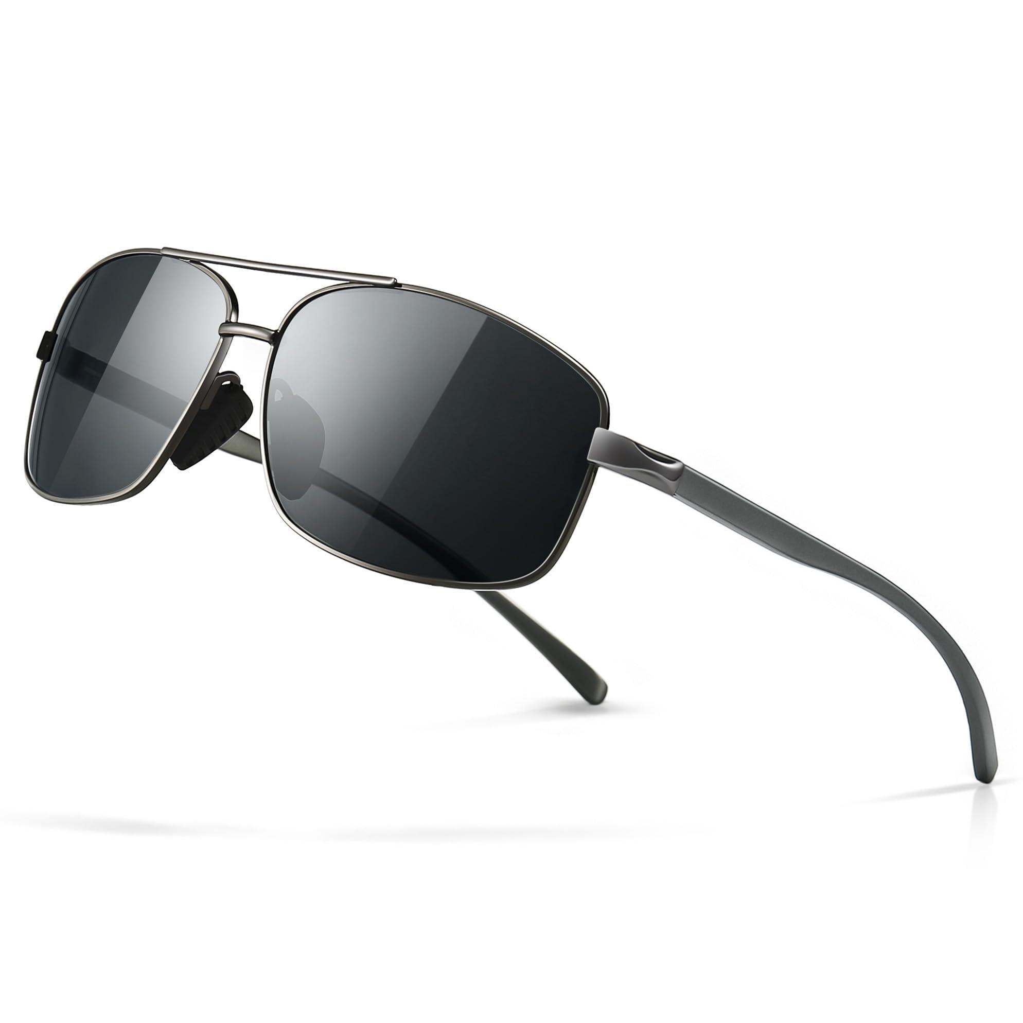 Ultra Lightweight Rectangular Polarized Sunglasses Men UV400 Protection