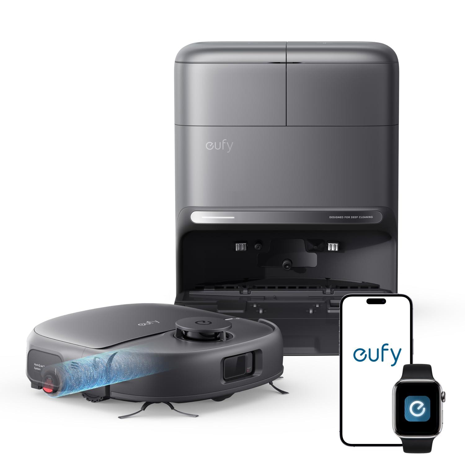 eufy C28 Robot Vacuum and Mop Combo on a hard floor