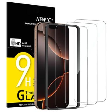 NEW'C 3‑Pack for iPhone 16 Pro/17/17 Pro