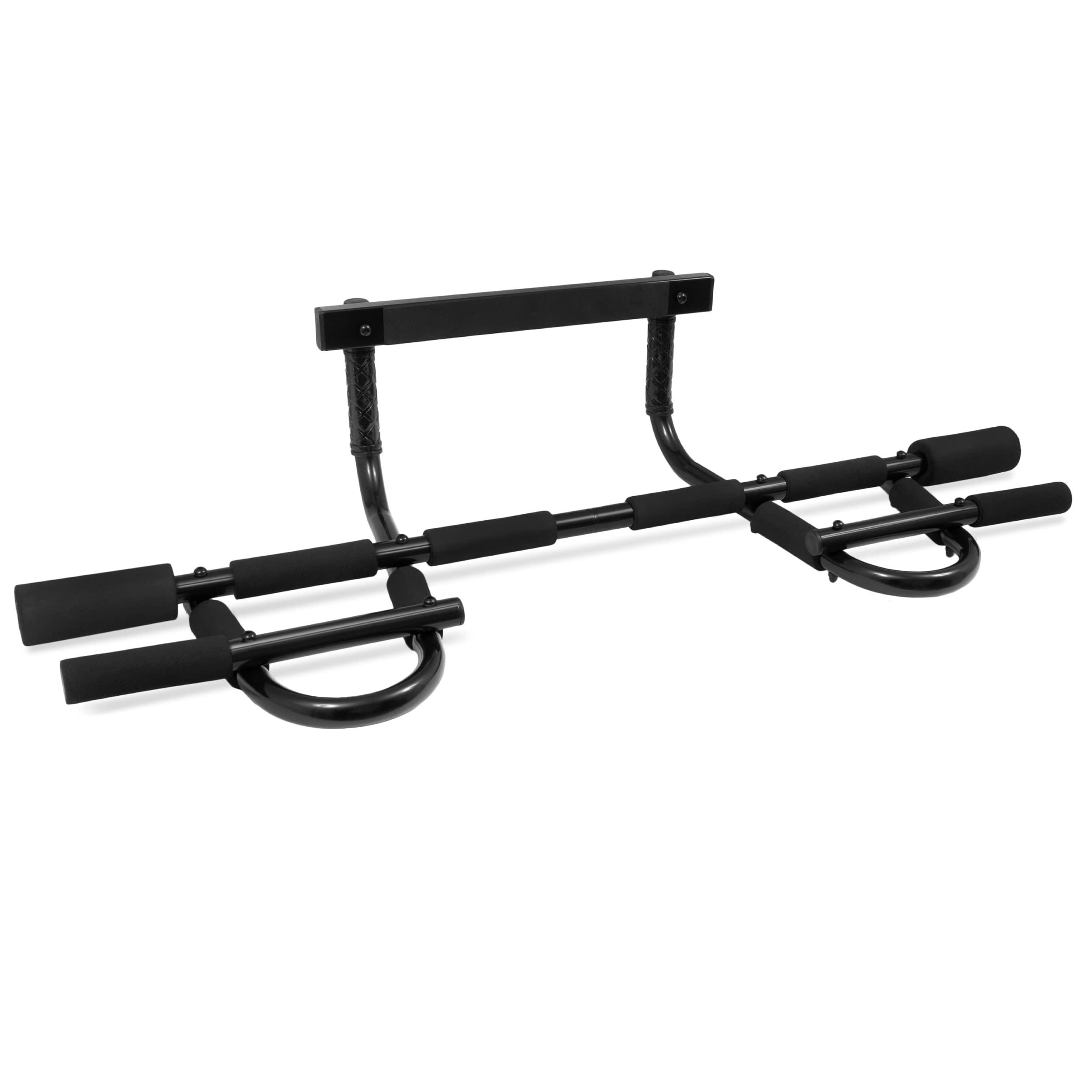 ProsourceFit Multi-Grip Pull-Up Bar installed in doorway
