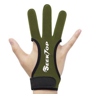 Seektop Leather Three‑Finger Archery Glove