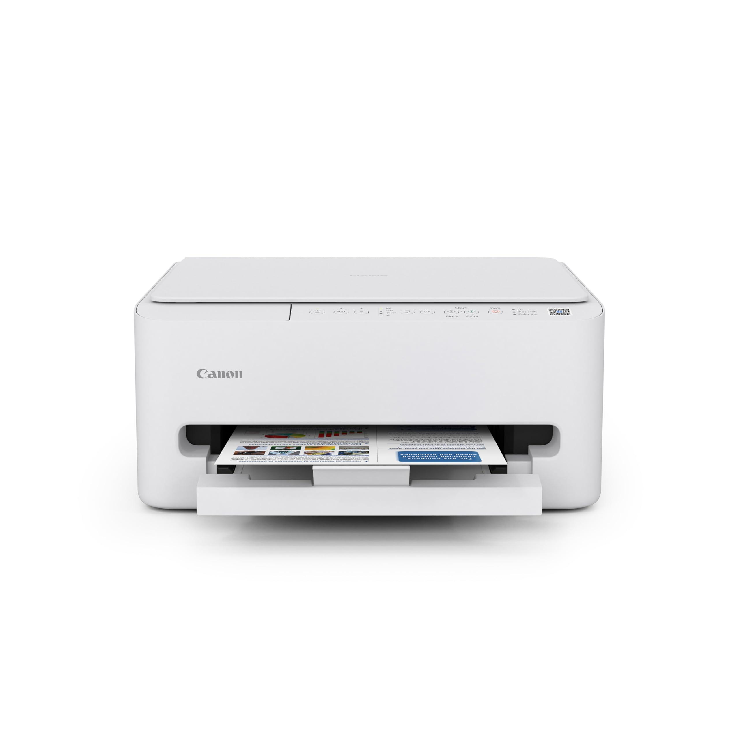 Canon PIXMA TS4320 wireless color inkjet printer on a desk