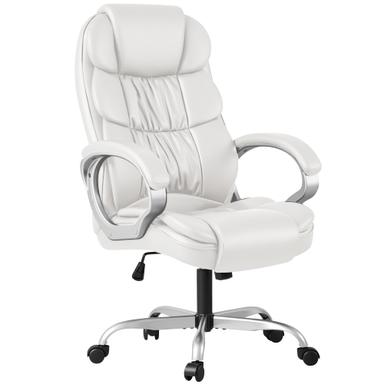 Homall High Back PU Leather Office Chair (White) | Mubboo
