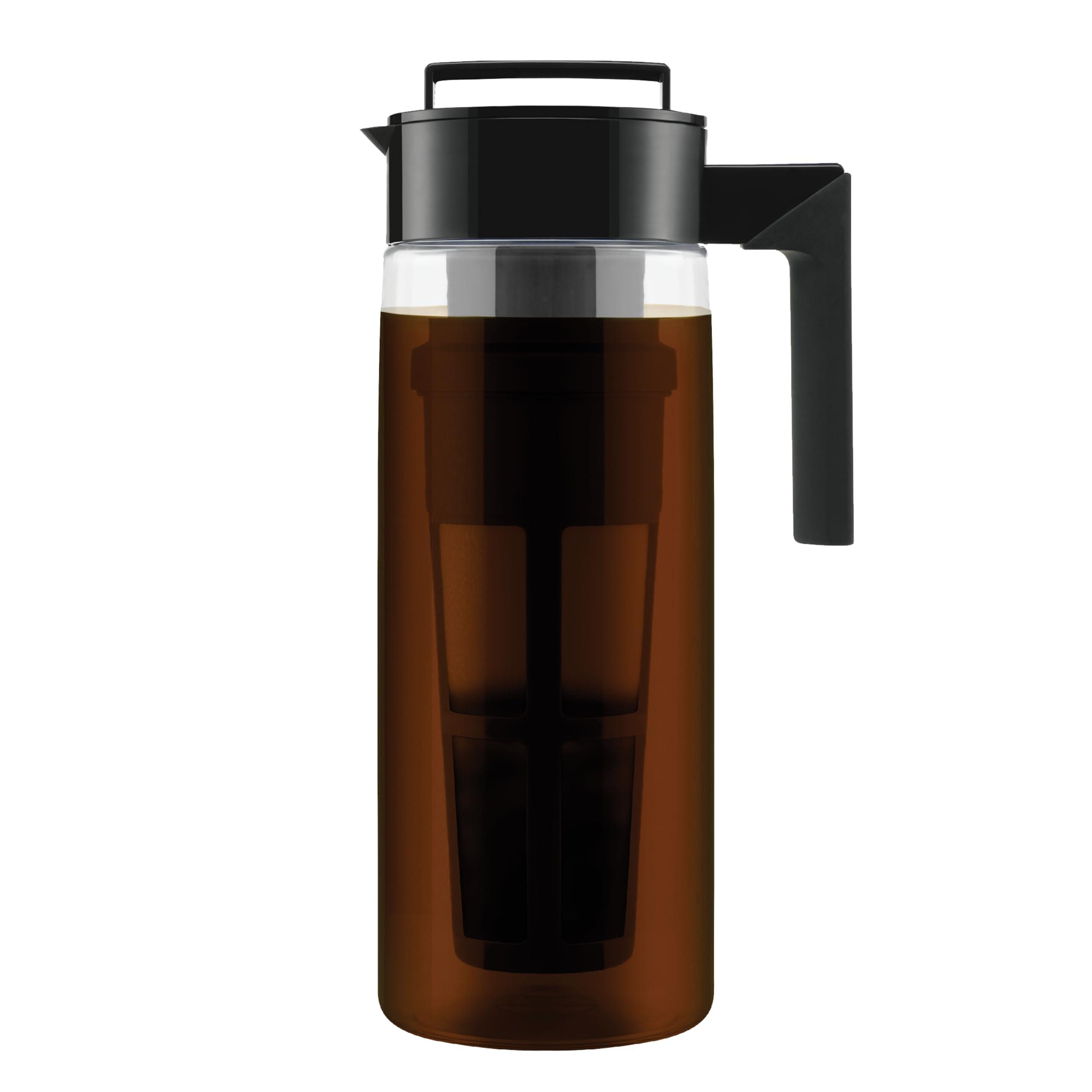 Takeya Deluxe Cold Brew Coffee Maker 2 Quart with fine mesh filter and airtight lid