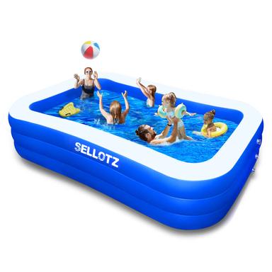 SELLOTZ Inflatable Pool 120" x 72" x 22"
