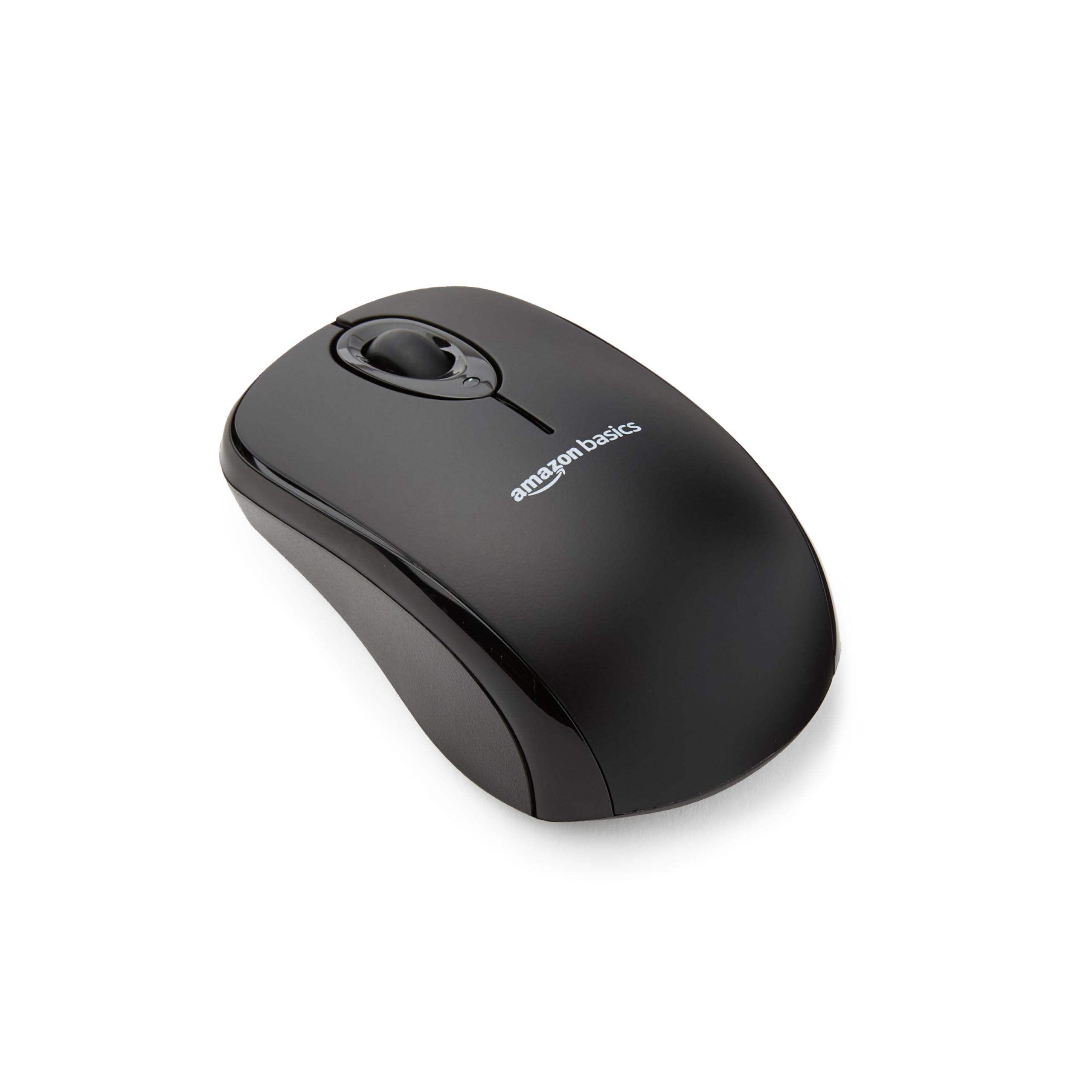 Amazon Basics Wireless Optical Mouse in black