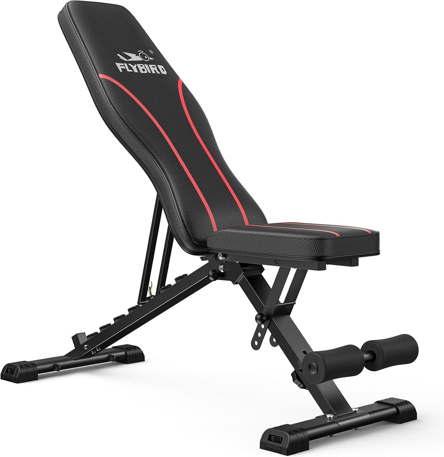 FLYBIRD WB2 adjustable weight bench in home gym