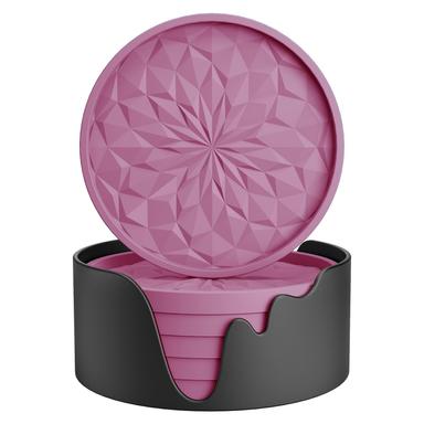 ME.FAN Silicone Coasters with Holder, 6 Pack | Mubboo