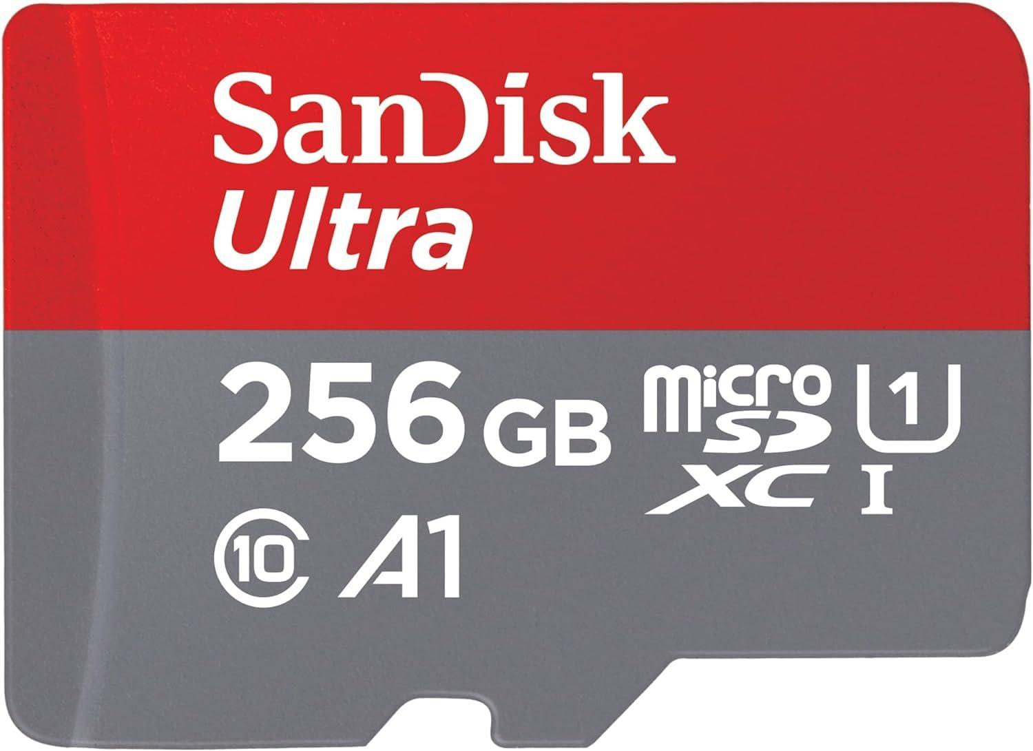 SanDisk 256GB Ultra microSDXC UHS-I Memory Card with Adapter