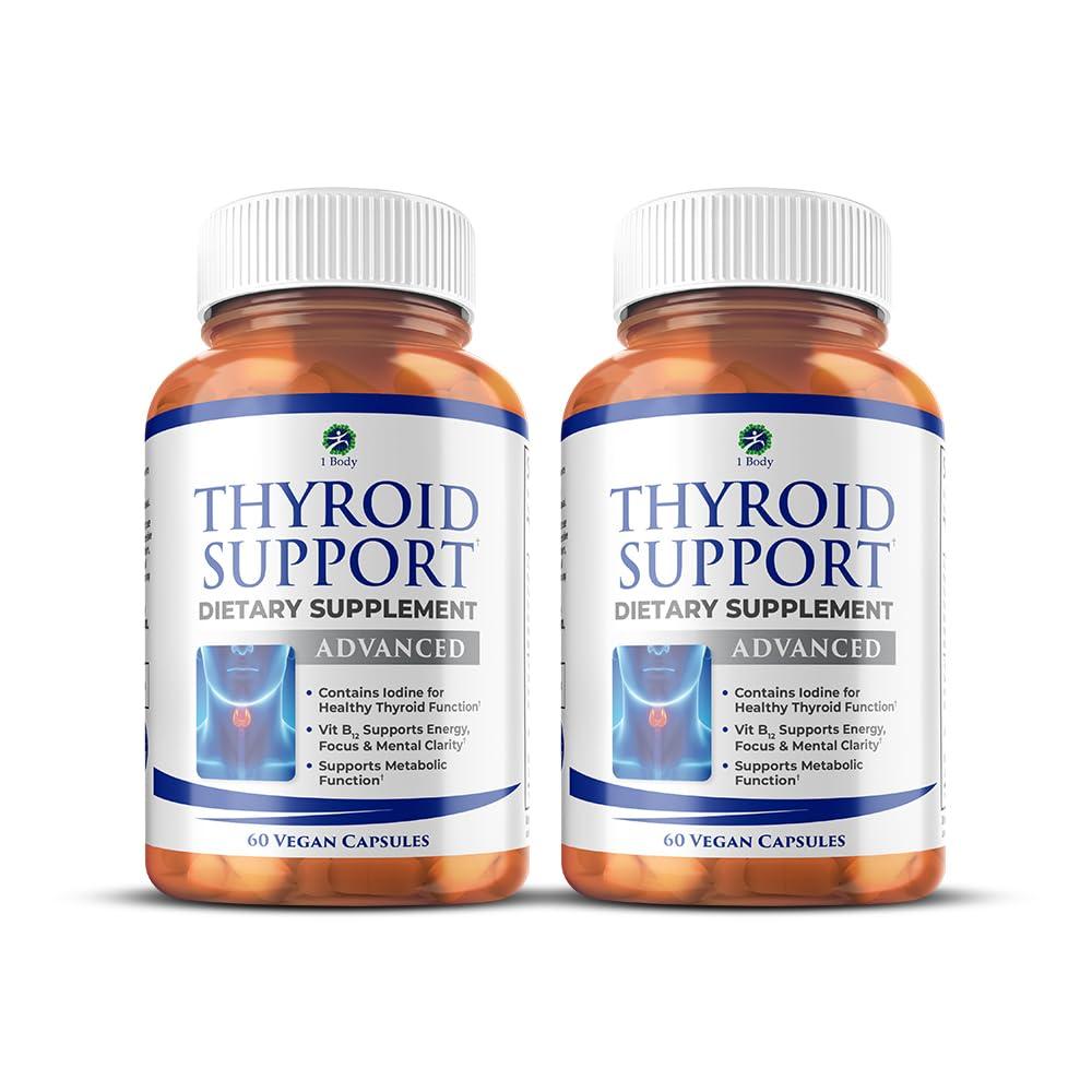 1 Body Thyroid Support Supplement - 2 pack, 60 capsules each