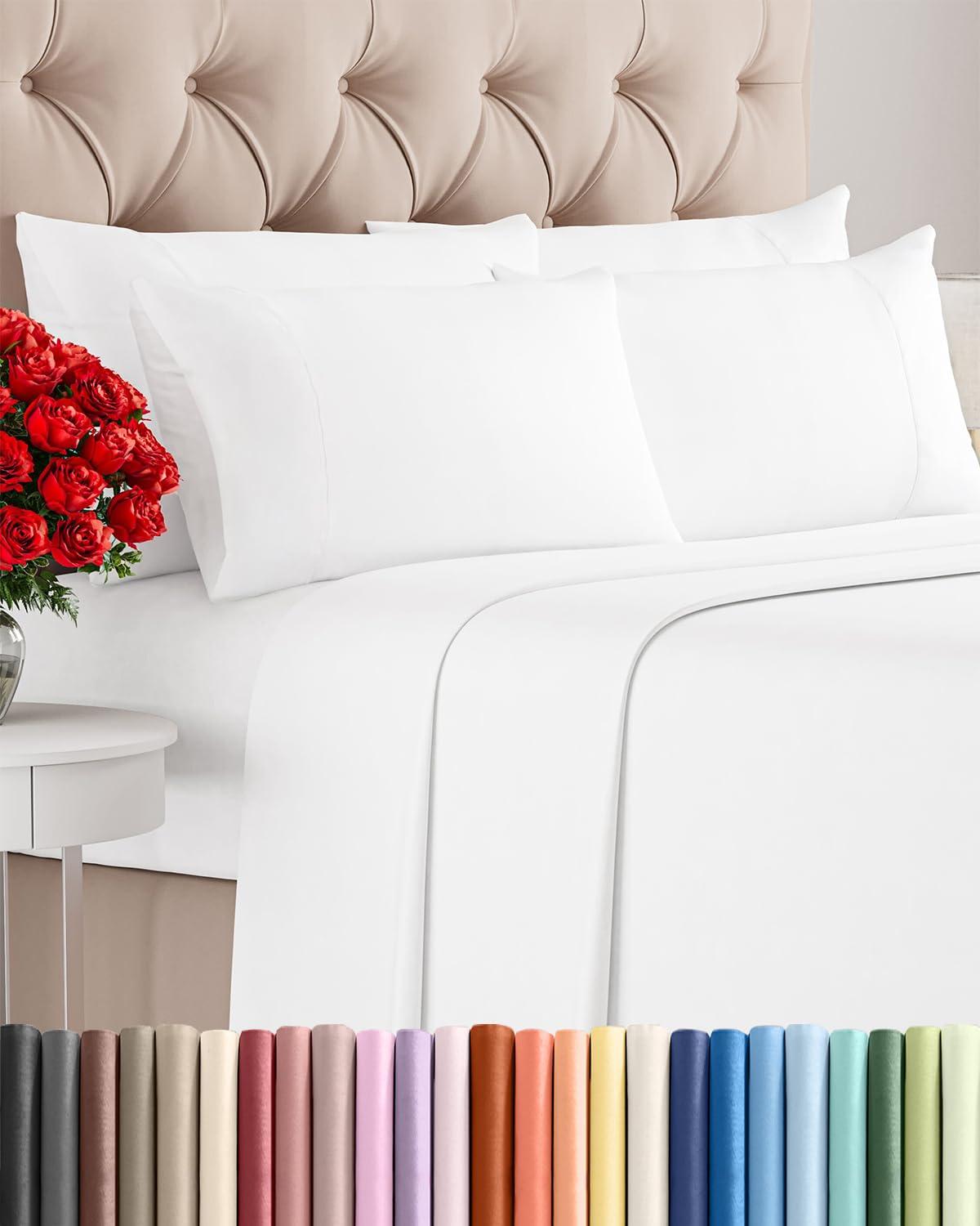 CGK Unlimited Queen 6-Piece Sheet Set in white